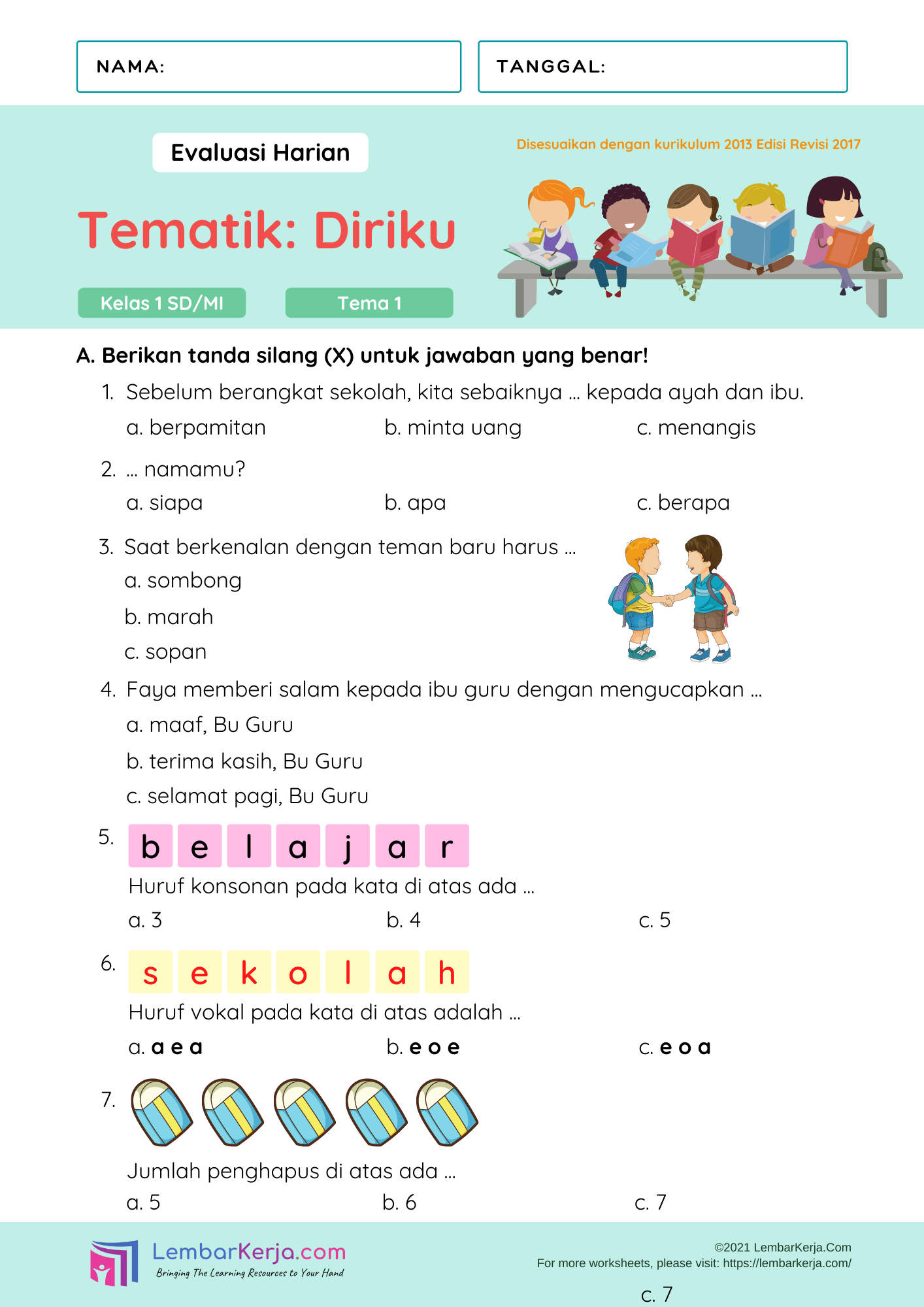 Mengasah Pemahaman Contoh Soal Tematik Kelas 3 SD Tema 1 Pertumbuhan