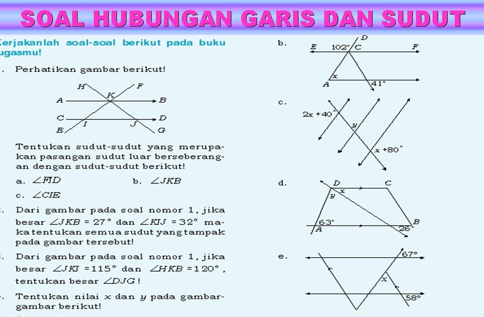 5 Contoh Soal dan Jawaban Tentang Hubungan Antar Garis Kelas 4 yang Sering Muncul di Ujian