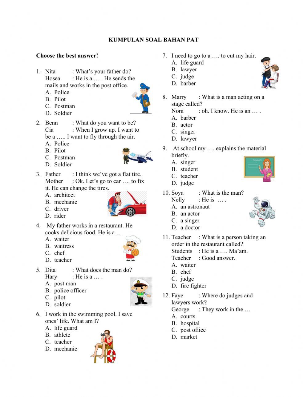 Contoh Soal Bahasa Inggris Kelas 3 SD Panduan Lengkap