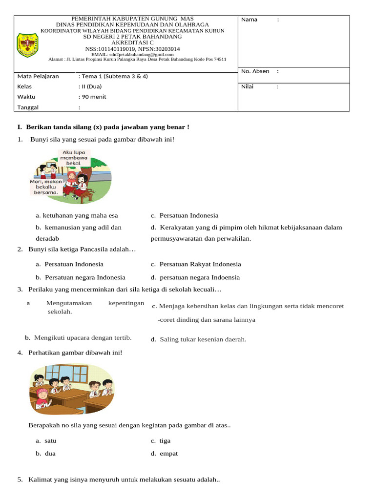 Akhirnya Tahu Bentuk Asli Contoh Soal PTS Kelas 2 Tema 1 yang Sering Bikin Siswa Salah Jawab Akhirnya Tahu Bentuk Asli Contoh Soal PTS Kelas 2 Tema 1 yang Sering Bikin Siswa Salah Jawab