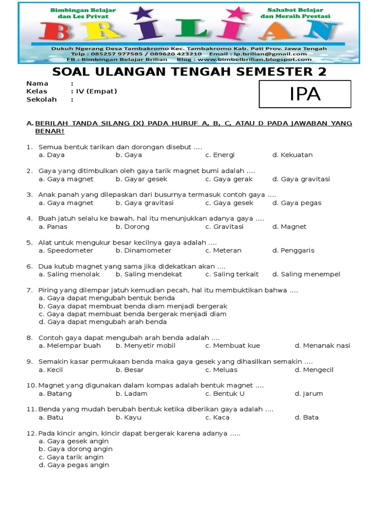 Bocoran 45 Contoh Soal dan Kunci Pelajaran IPA Kelas 4 SD yang Sering Muncul di Ujian