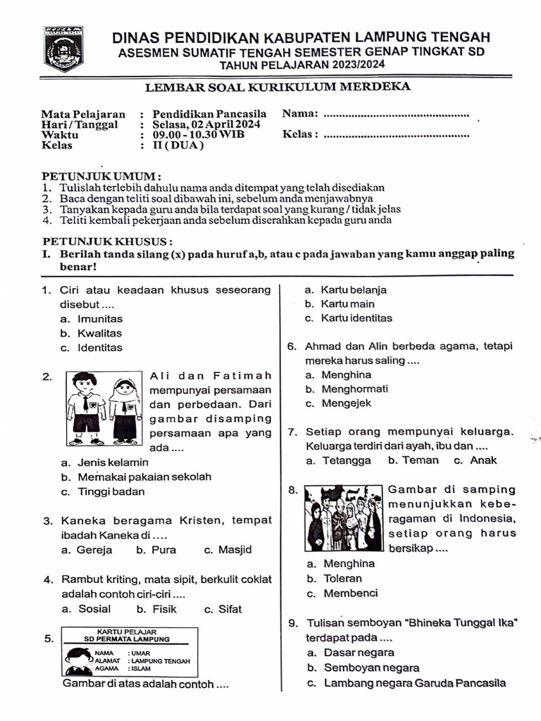 Rahasia 5 Cara Menguasai Contoh Soal Nilai Nilai Pancasila Kelas 2 SD Sebelum Ujian