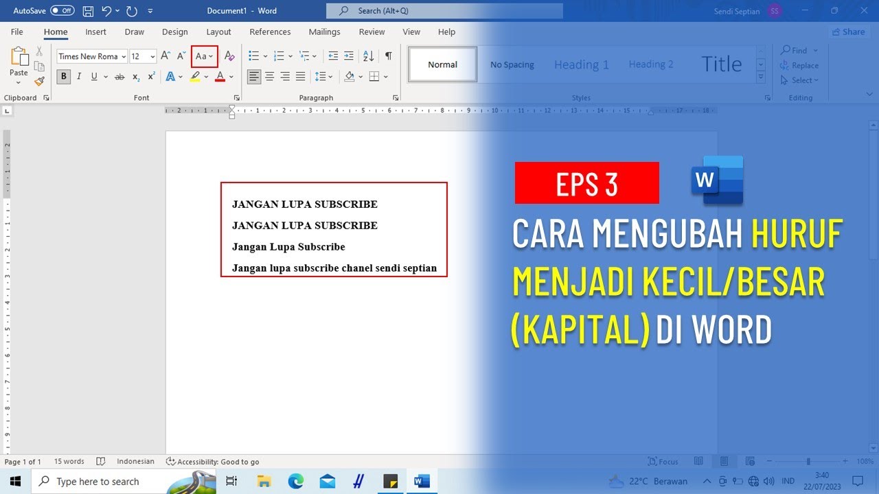 Rahasia Mengubah Huruf Kecil ke Kapital Word 2007 dalam 3 Langkah Mudah yang Diketahui