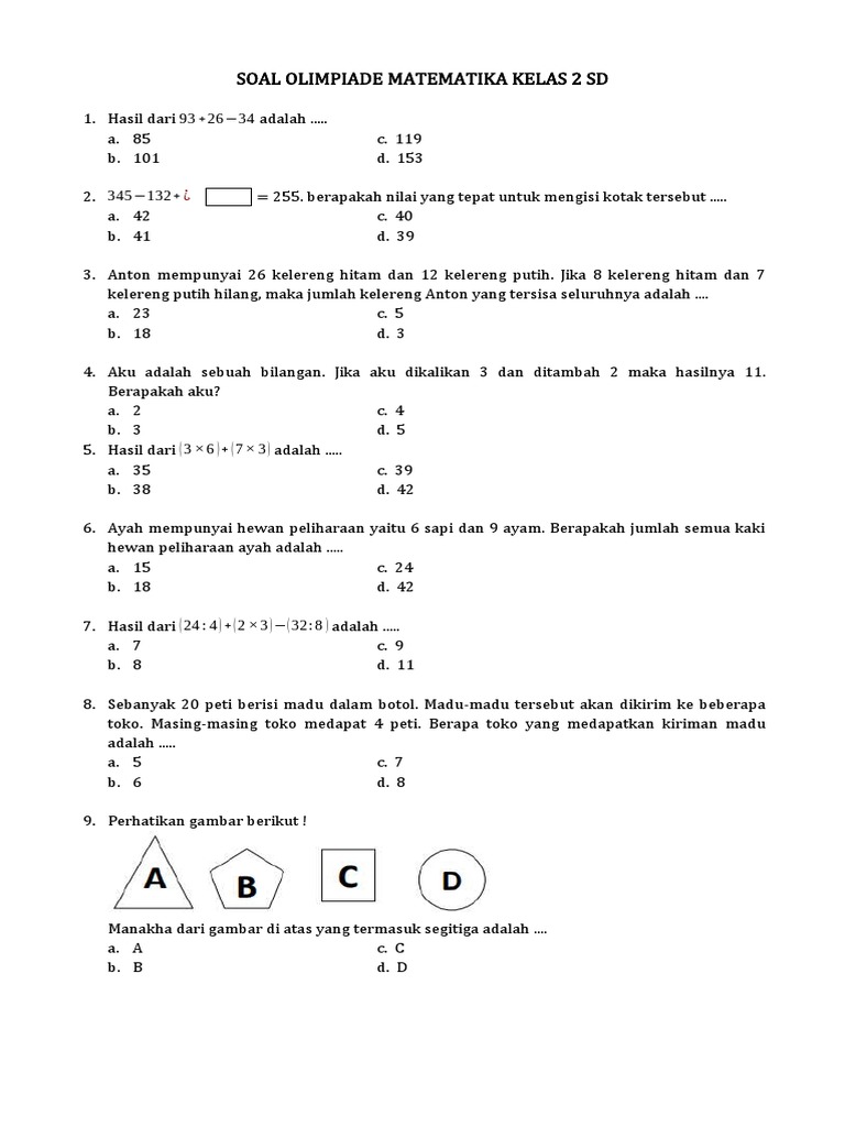 Rahasia contoh soal olimpiade matematika jmb kelas 2 sd jadi juara dengan 5 langkah mudah Rahasia contoh soal olimpiade matematika jmb kelas 2 sd jadi juara dengan 5 langkah mudah