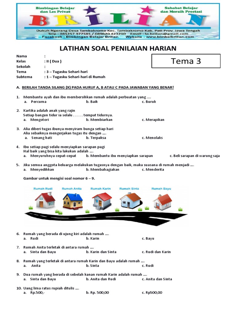 Terbukti! 7 Contoh Soal Kelas 2 Tema 3 Subtema 1 Pembelajaran 3 yang Bikin Anak Paham Cepat Terbukti! 7 Contoh Soal Kelas 2 Tema 3 Subtema 1 Pembelajaran 3 yang Bikin Anak Paham Cepat
