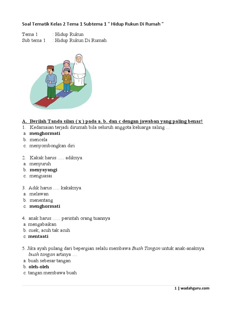 Ternyata Ini 7 Contoh Soal Kelas 2 Tema 1 Subtema 1 yang Sering Muncul di Ujian 2026