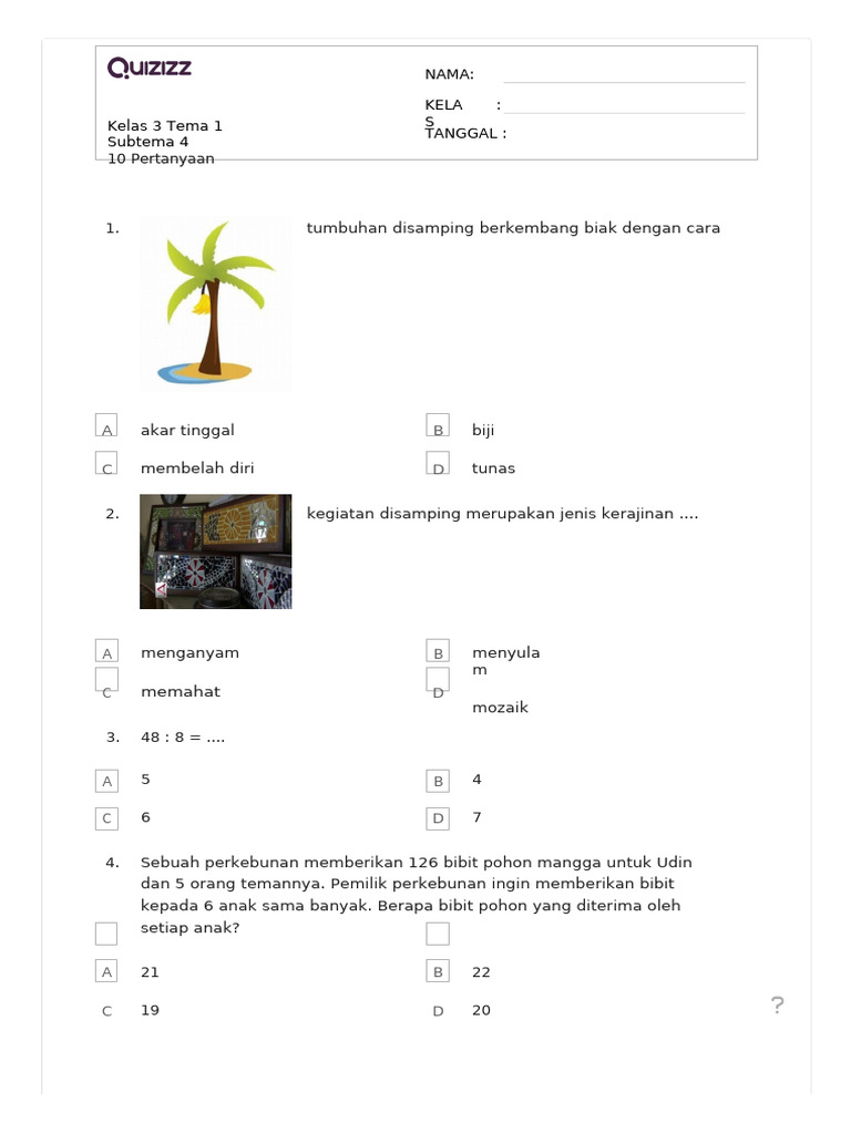Ternyata Ini 7 Contoh Soal Kelas 3 SD Tema 1 Subtema 4 yang Sering Muncul di Ujian, Wajib Tahu Sebelum Terlambat Ternyata Ini 7 Contoh Soal Kelas 3 SD Tema 1 Subtema 4 yang Sering Muncul di Ujian, Wajib Tahu Sebelum Terlambat