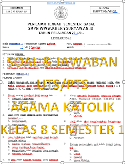 Ternyata Ini Dia Contoh Soal PTS Pendidikan Agama Katolik Kelas 8 Semester 1 yang Wajib Kamu Pelajari Ternyata Ini Dia Contoh Soal PTS Pendidikan Agama Katolik Kelas 8 Semester 1 yang Wajib Kamu Pelajari