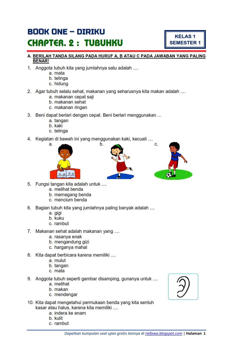Mengasah Pemahaman Contoh Soal Tema 1 Kelas 2 SD Semester 1 untuk Anak