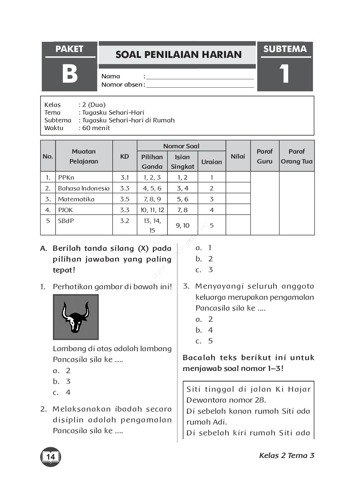 Wajib Tahu Jawaban Soal Tema 3 Tugasku Sehari-hari Kelas 2 Kurikulum 2013 Terbaru Wajib Tahu Jawaban Soal Tema 3 Tugasku Sehari-hari Kelas 2 Kurikulum 2013 Terbaru