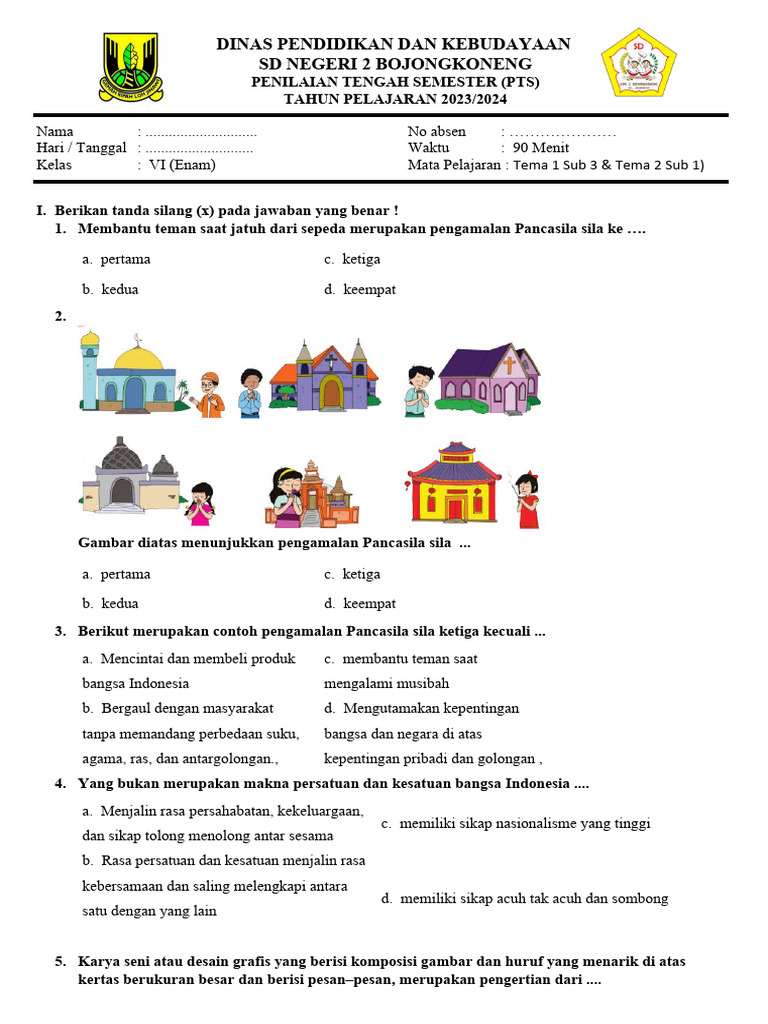 Wajib Tahu! Kumpulan Contoh Soal PTS Kelas 6 Tema 1 Agar Nilai Ujian Melejit Tinggi Wajib Tahu! Kumpulan Contoh Soal PTS Kelas 6 Tema 1 Agar Nilai Ujian Melejit Tinggi