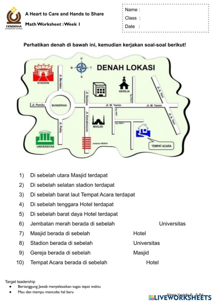 contoh soal denah kelas 4